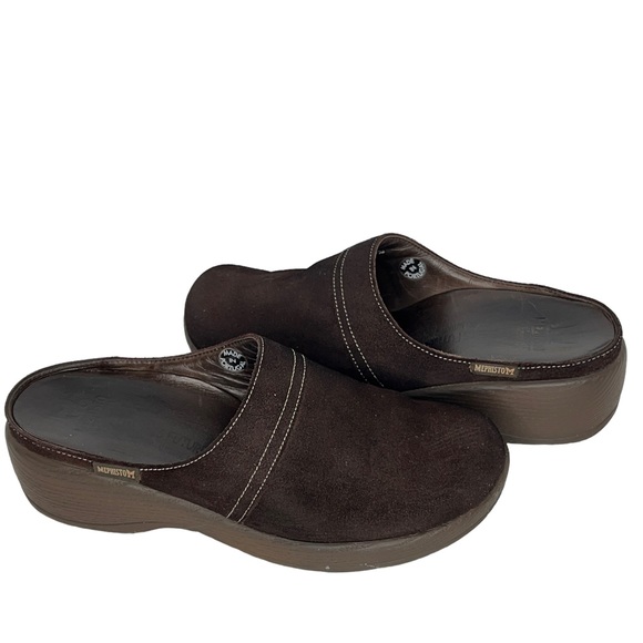 Mephisto Brown Nature Is Future Air Relax Slip On Comfort Mules Clogs Size 7 - Picture 13 of 15